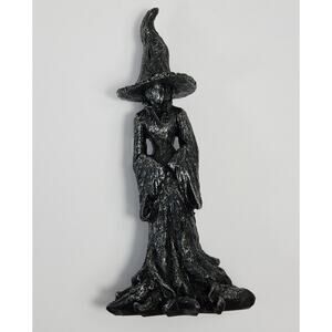 Gothic Witch Statue Resin Figurine 7" Halloween Decor Mystical Wizard